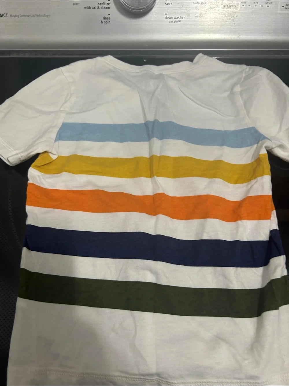 Boys 4t casual tshirt Henley top stripes 100% cotton
